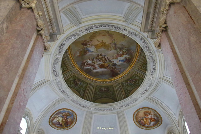 Caserta la Reggia: La Volta del Vestibolo - La fresque de la grande voûte de l'Escalier d'Honneur