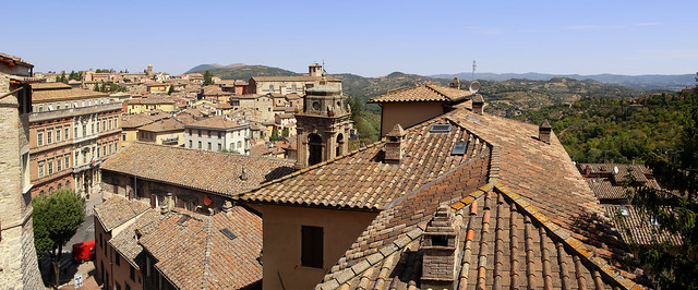 Rooftop view from Porta Sole in Perugia