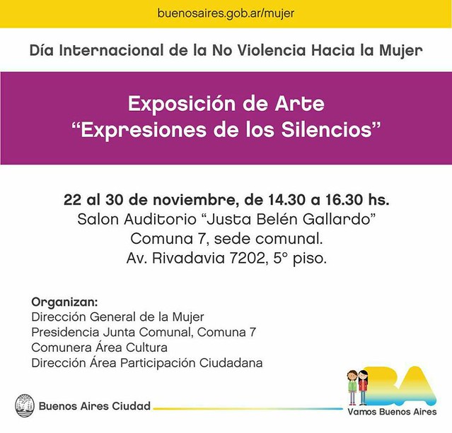 Expo de arte Expresiones del silencio, 22 de nov 2017, Día Internacional de la No Violencia Hacia la Mujer