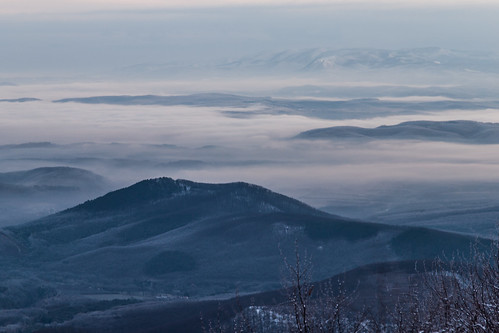 mátra kékestető mist fog landscape morning dawn bluehours mountains nature blue winter snow olympuse620 olympus