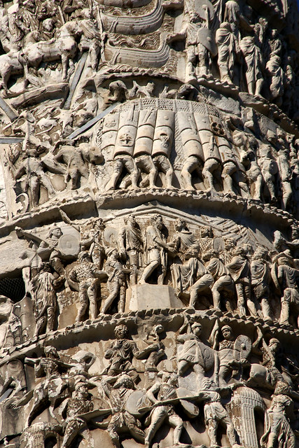 Rom, Piazza Colonna, Säule des Marc Aurel (Column of Marcus Aurelius)