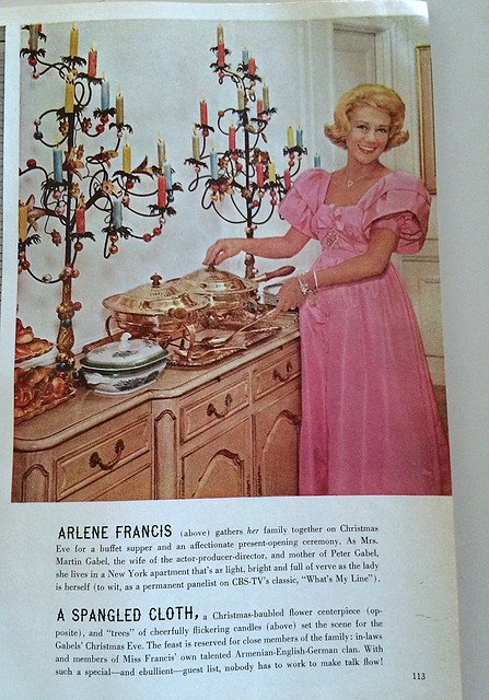 Vintage Christmas magazine article Arlene Francis