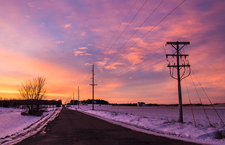 Flickr photo: Rural Winter Sunset, Wisconsin