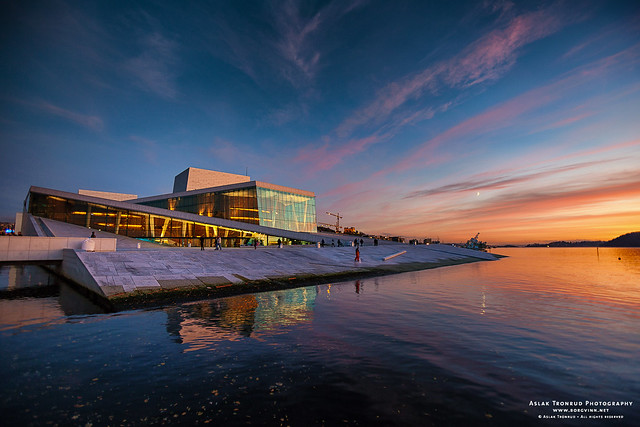 Oslo Opera House - Reflections at sunset