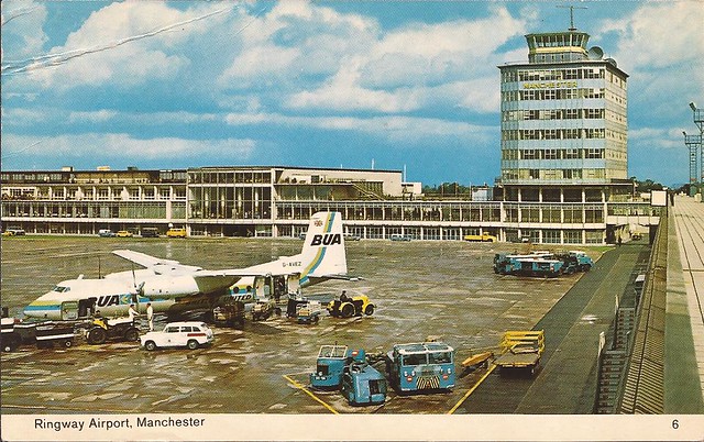 Manchester (Ringway) Airport (MAN) postcard - circa early 1970's