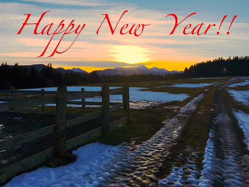 iphone happynewyear ultimo evening sunset snow sky grass water