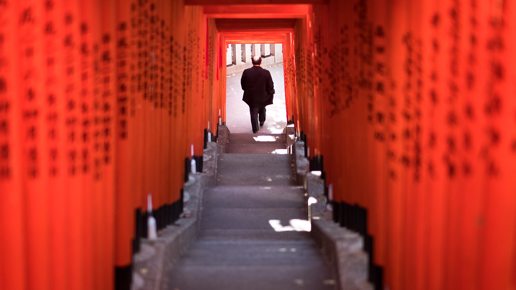 The Torii tunnel - Tokyo, Japan - Color street photography