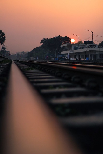 Sunset at Railway