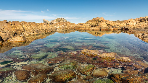 southafrica water reflection rocks crystalclear robberg naturereserve