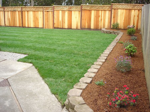 new bark, fence, & lawn | by Kevin Severud