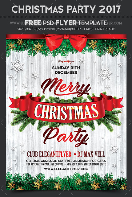Christmas Party 2017 – Free Flyer PSD Template + Facebook Cover
