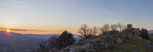 Chiesa di S. Maria Assunta in Cielo by Eugenio_81, Chiesa di S. Maria Assunta in Cielo sul monte Asprano al tramonto in un giorno di febbraio. © Eugeni