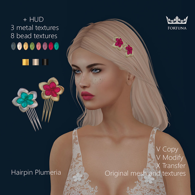Fortuna - hairpin Plumeria exclusively for The Avenue event