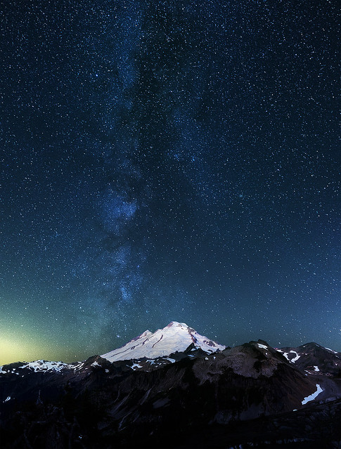 Milky Way over Mt Baker.