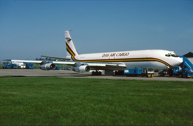 5X-JET  B.707-351C Das Air Cargo Manston 22.3.97