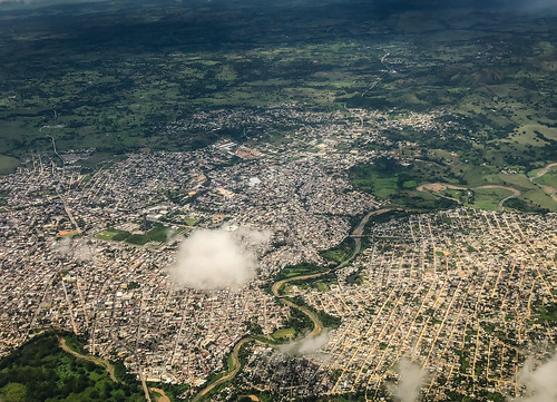 laaltagracia dominicanrepublic do aerial view city higuey upon approach punta cana dominican republic town