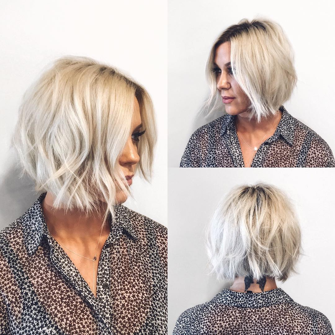 All sizes | Choppy Platinum Bob with Undone Texture and Shadow Roots ...