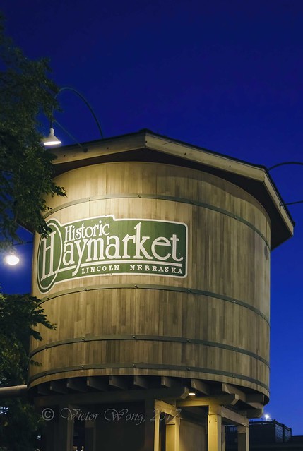 Haymarket Water Tower by night