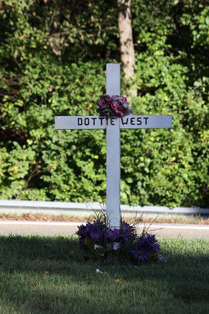 Site of Dottie West's Fatal Car Accident