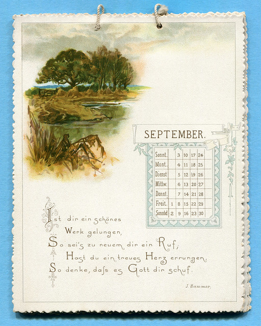 Alter Kalender, September