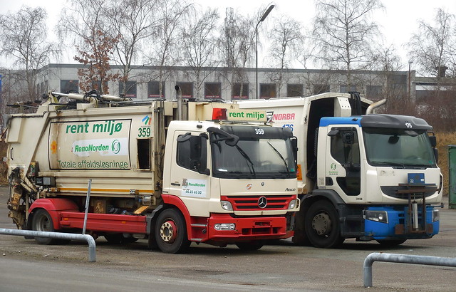 Redundant trash trucks await disposal in Copenhagen
