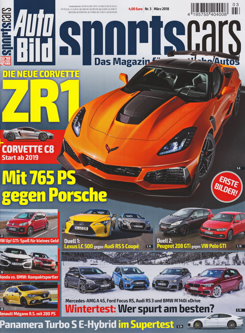 Image of Auto Bild Sportscars - 2018-03 - Cover