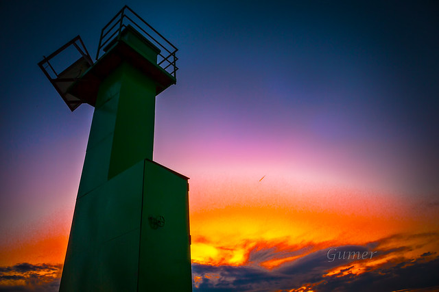 atardecer faro