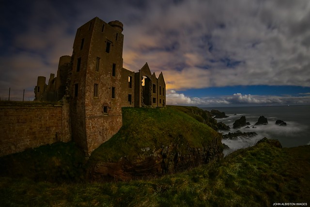 Slains Castle At Night