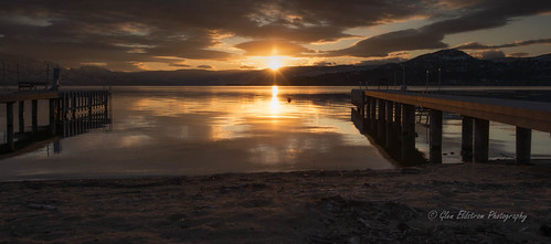 Sunset in Kelowna by Glen Eldstrom, One of my few ventures out as it has been so dark and dreary for so long,  kelowna lakeokanagan brit