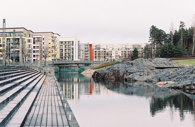 Helsinki suburbs. Finland, November 17