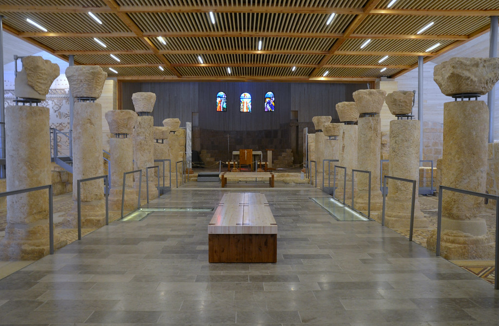 Central nave of the Basilica of Moses, Memorial Church of Moses, Mount Nebo, Jordan
