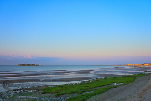 Fort Trumbull Beach and Charles Island by Singing With Light, moon sunrise photography spring downtown sony july ct milford 3rd 2015 mirrorless lismanlanding sing