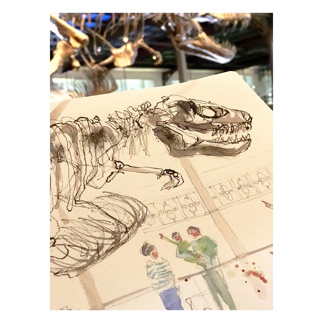 Drawing dinosaurs with the belgian Urbansketchers 😍🎊