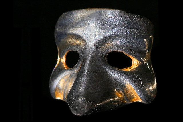 small silver plated Venetian mask