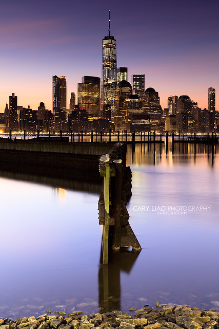 Manhattan skyline at dawn