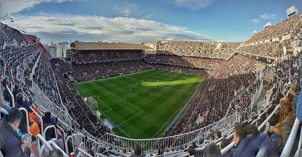 Stadium 7. Стадион Месталья Валенсия. "Нуэво Месталья" (Валенсия, Испания). Стадион в Сарагосе Испания. Месталья стадион панорама.