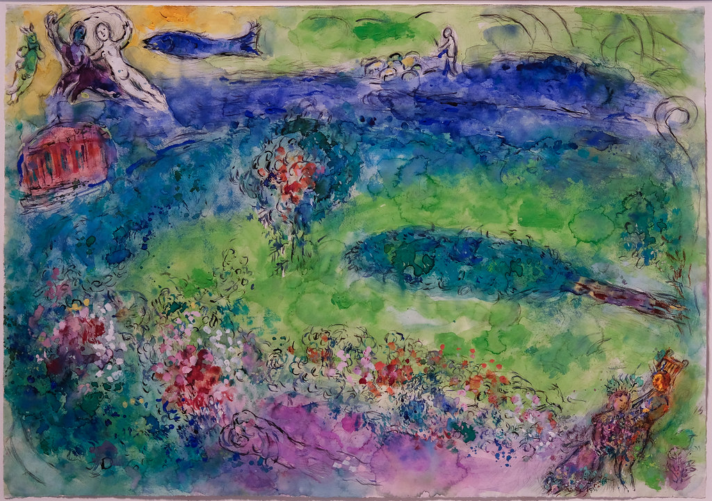 Marc Chagall, Backdrop Design for Daphnis and Chloe: Scene… | Flickr