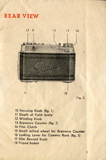 Kodak Retina II (Type 011) Instructions - Page 3
