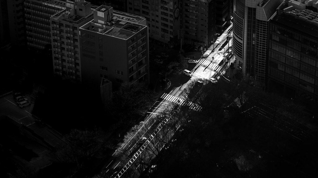 The last light - Tokyo, Japan - Black and white photography