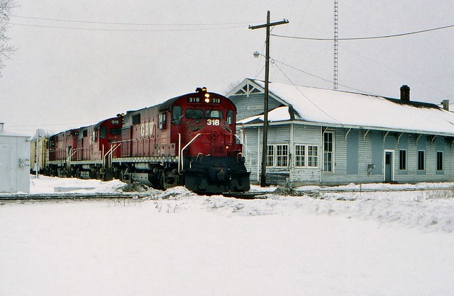 GBW 318 east in Merrillan, Wisconsin on January 23, 1993.