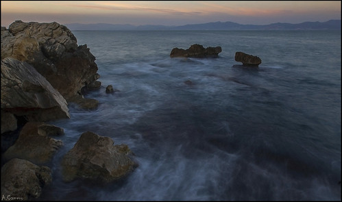 mar agua rocas amanecer cielo color foto sony paisaje marina lescala girona catalunya acantilado