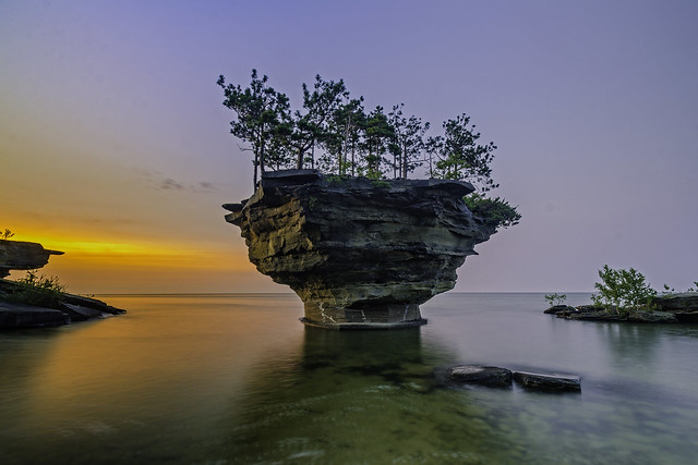 Turnip Rock at sunset on July 18, 2014