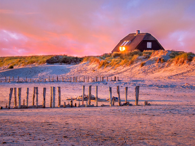 Colorful Beach Sunset in Denmark