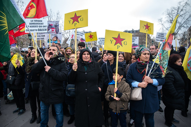 Manifestation kurde contre l'intervention militaire turque à Afrin