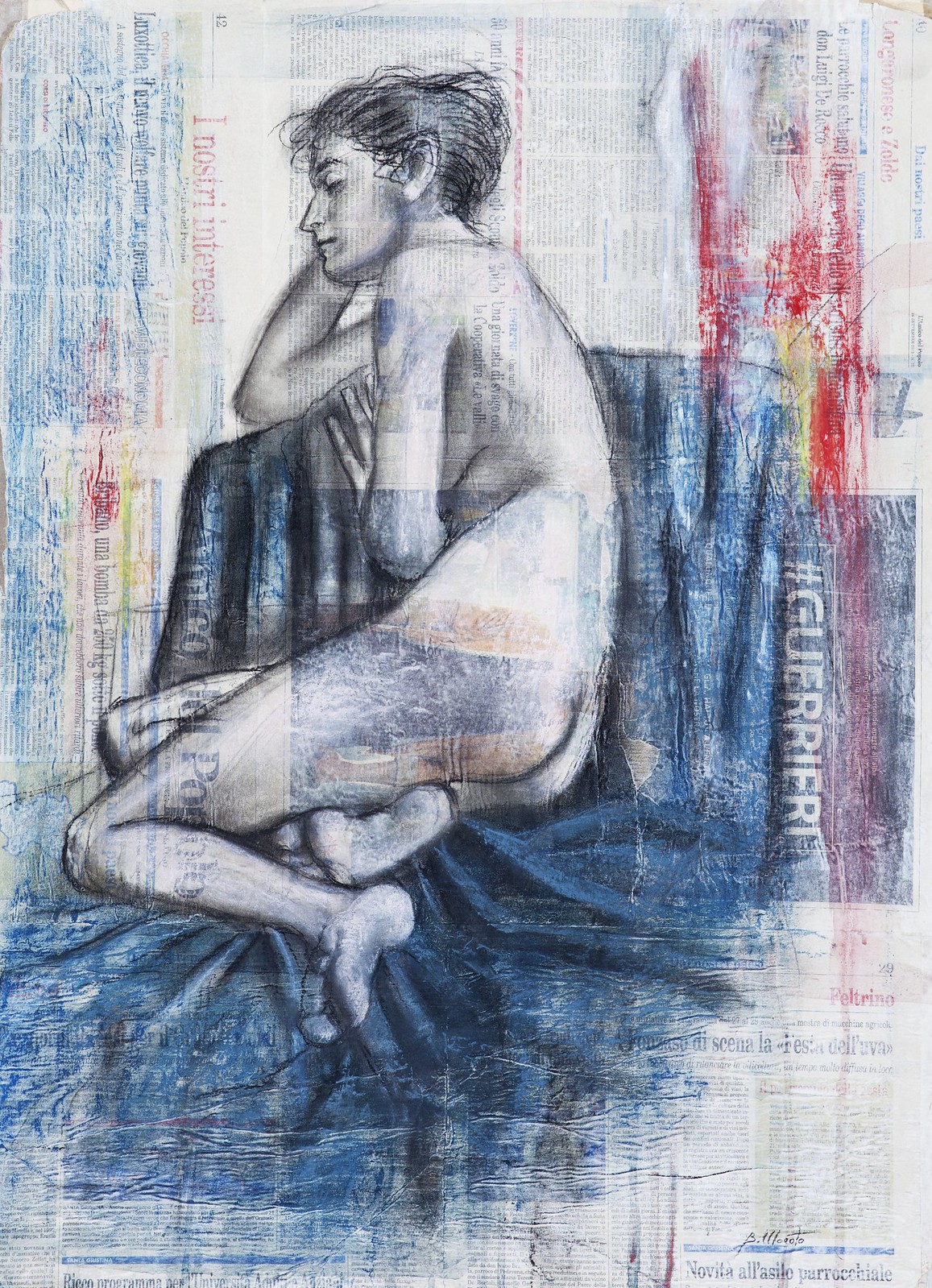 Bruno-Morato-Art- Lorella, pastello e carboncino, 82x60 cm