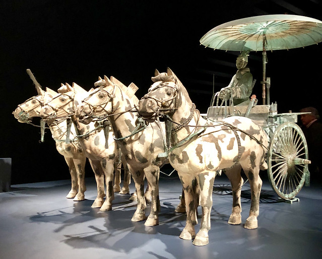 Bronze Chariot & Horses w/ Coachman ―Qin Dynasty, 221-206 BCE 🐎🐎🐎🐎 🇨🇳