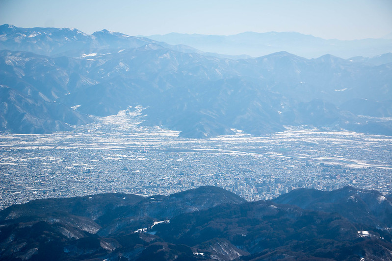飯縄山から見える冬の長野