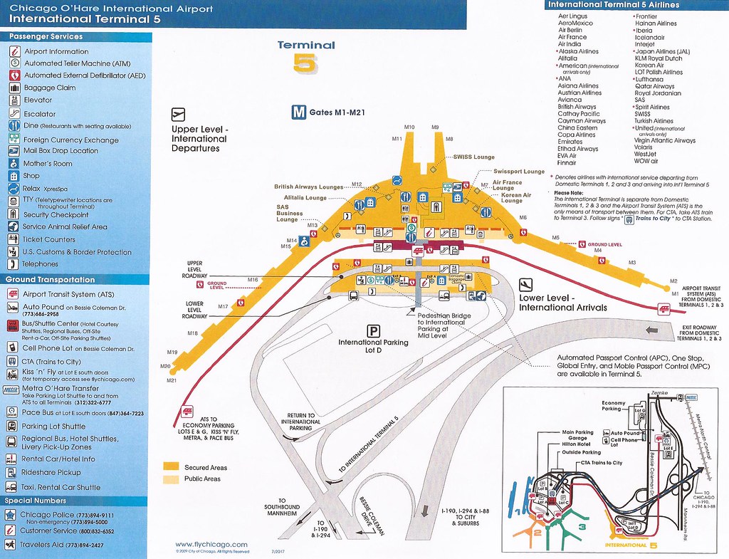 Chicago O'Hare International Airport Map