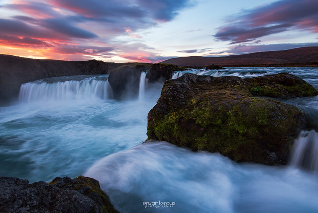 Colorful moment on Godafoss