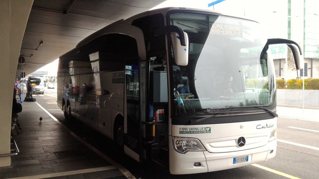 The Bus from Rome Airport (FCO) to Salerno, Italy